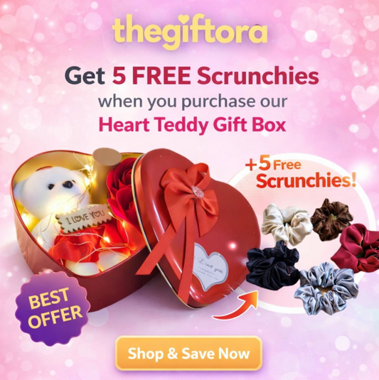 Luxury Valentine’s Day Gift Box | Curated with Love by thegiftora | Free 5 Scrunchies